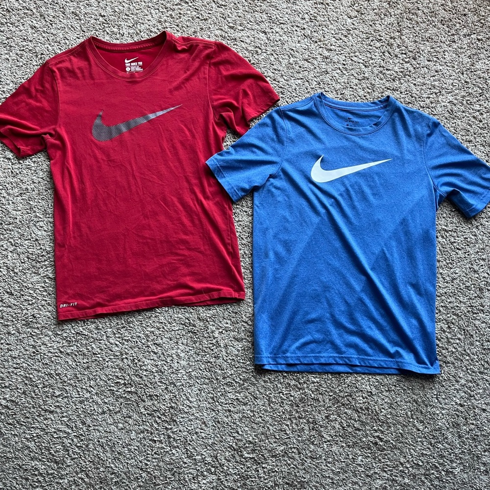 Nike Kids Red and Blue Short Sleeve Tees